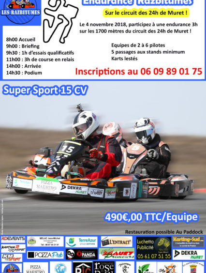 Nouvelle date pour l’endurance Razbitumes sur le circuit des 24h de Muret